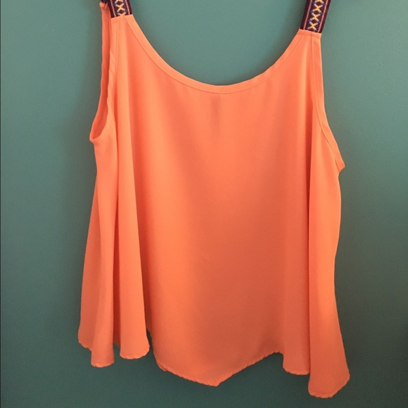 Bright Pink Aztec Trim Tank! - Picture 2 of 3