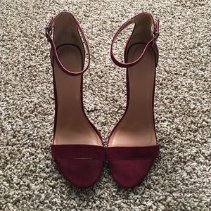 Charlotte Russe maroon heels, size 8
