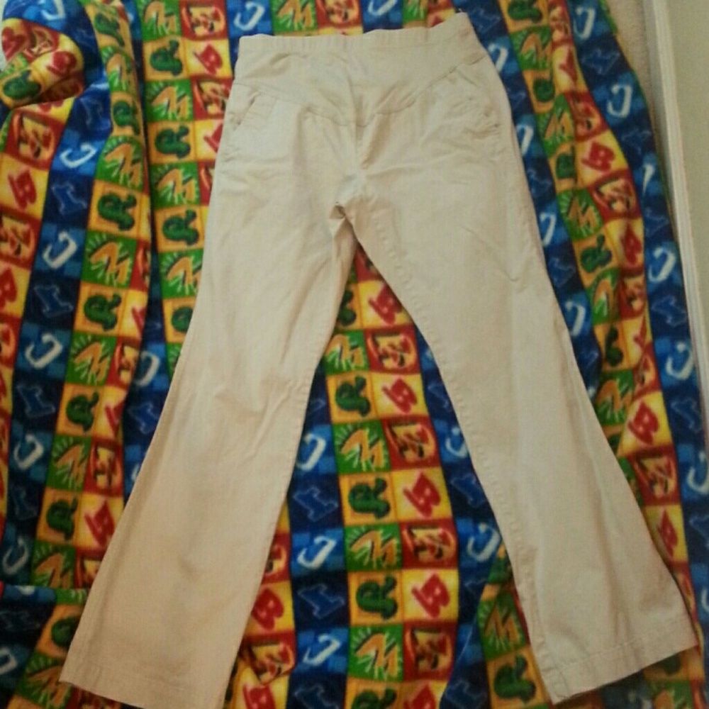 Khaki maternity pants