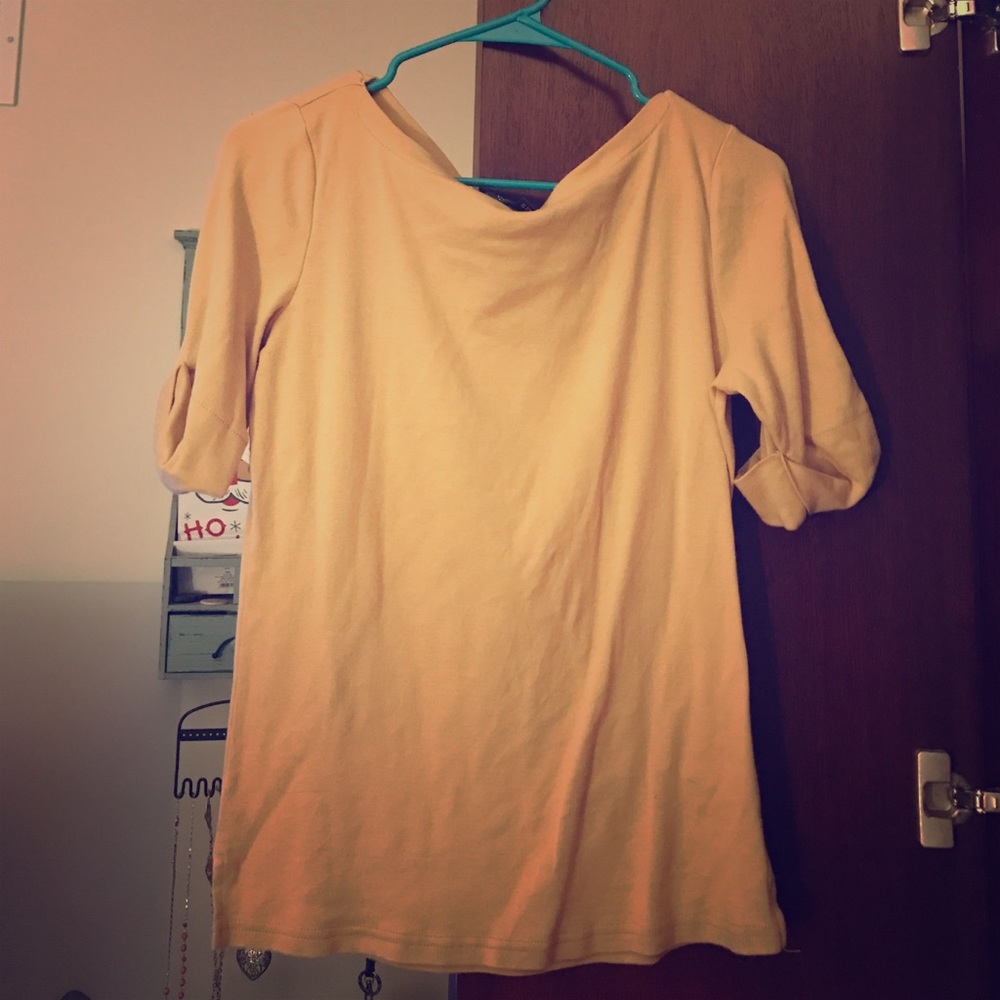 Ralph Lauren mustard yellow half sleeve top