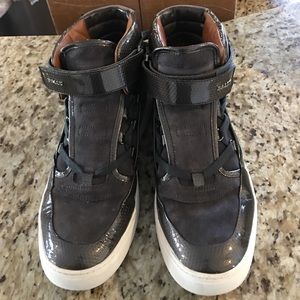 Bally brown suede high top sneakers