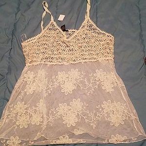 Sheer tank top or cami.