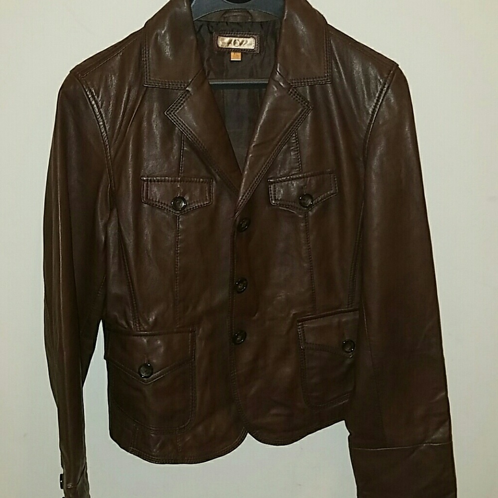 WILSON'S LEATHER DARK BROWN JACKET