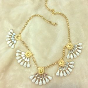 White and gold necklace