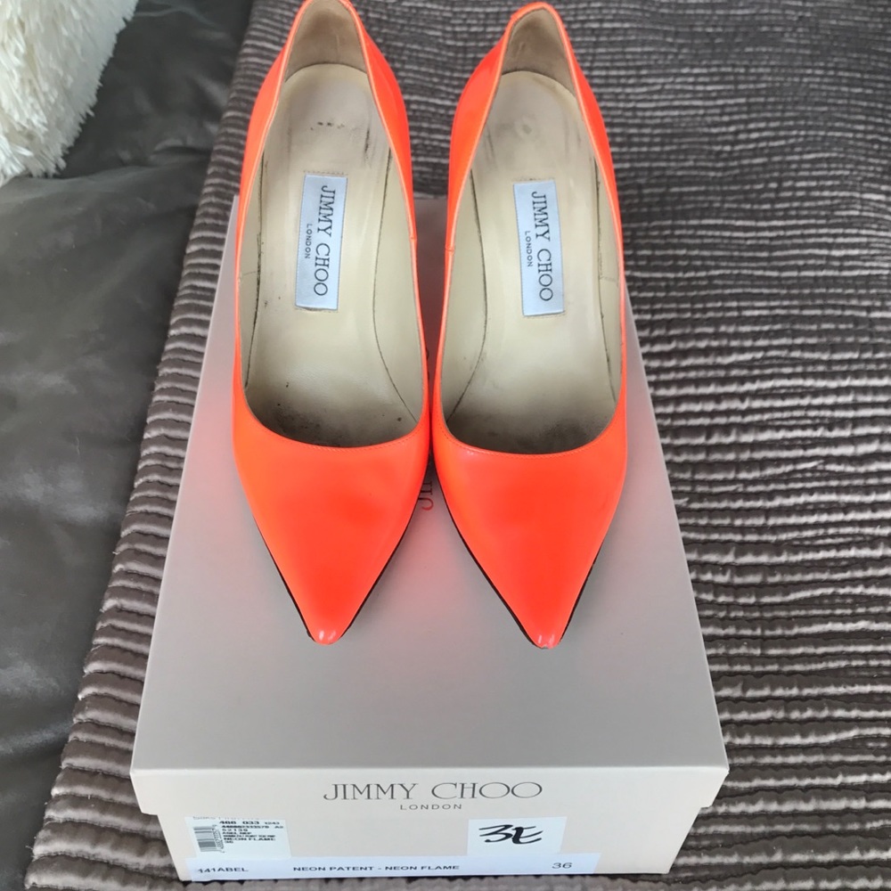 Jimmy Choo Abel Neon Flame s 6 sold out everywhere