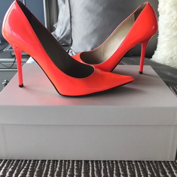 Jimmy Choo Abel Neon Flame s 6 sold out everywhere - Picture 2 of 2