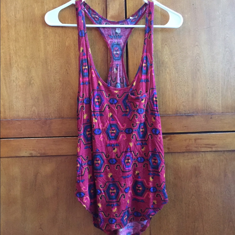 Pacsun red and blue tank