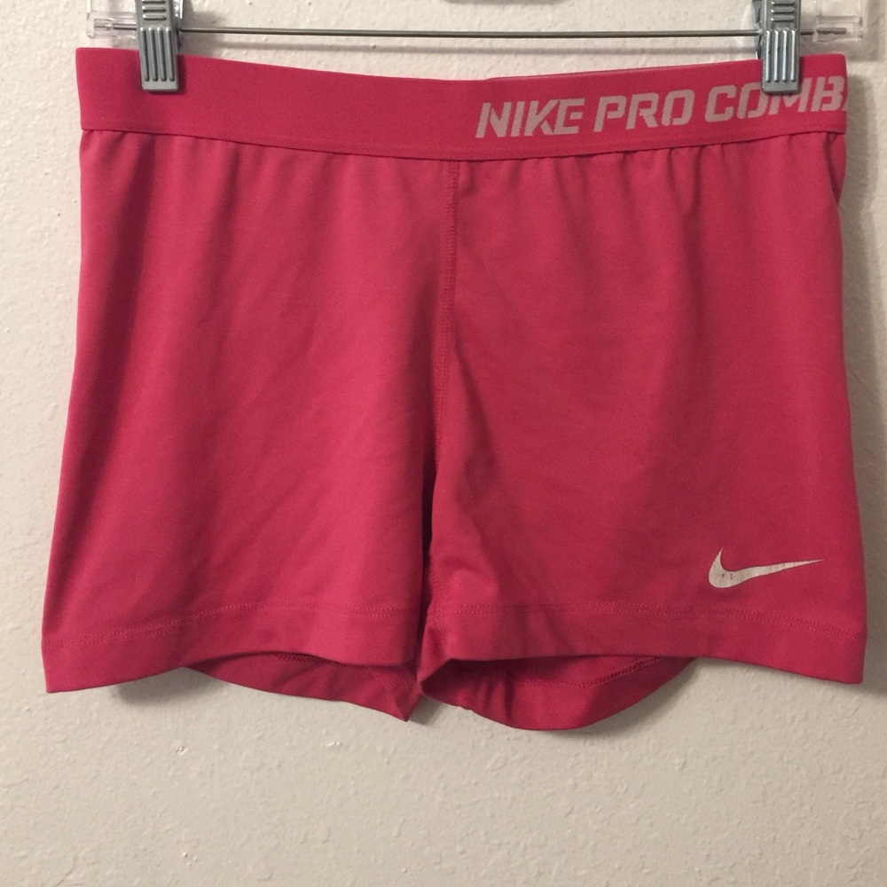 Hot Pink Nike Pros shorts