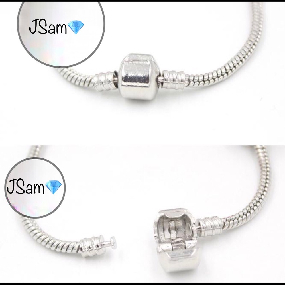 Breast Cancer Awareness Pink Ribbon Charm Bracelet - Picture 2 of 2