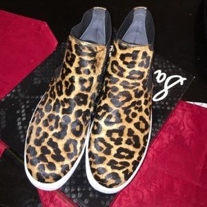 Sam Edelman Leopard Print High Top Sneakers