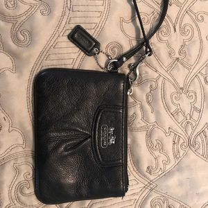 Coach black wristlet