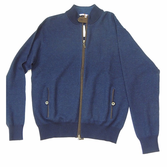 HP NWT Peter Millar zip up, merino wool/cotton - Picture 3 of 8