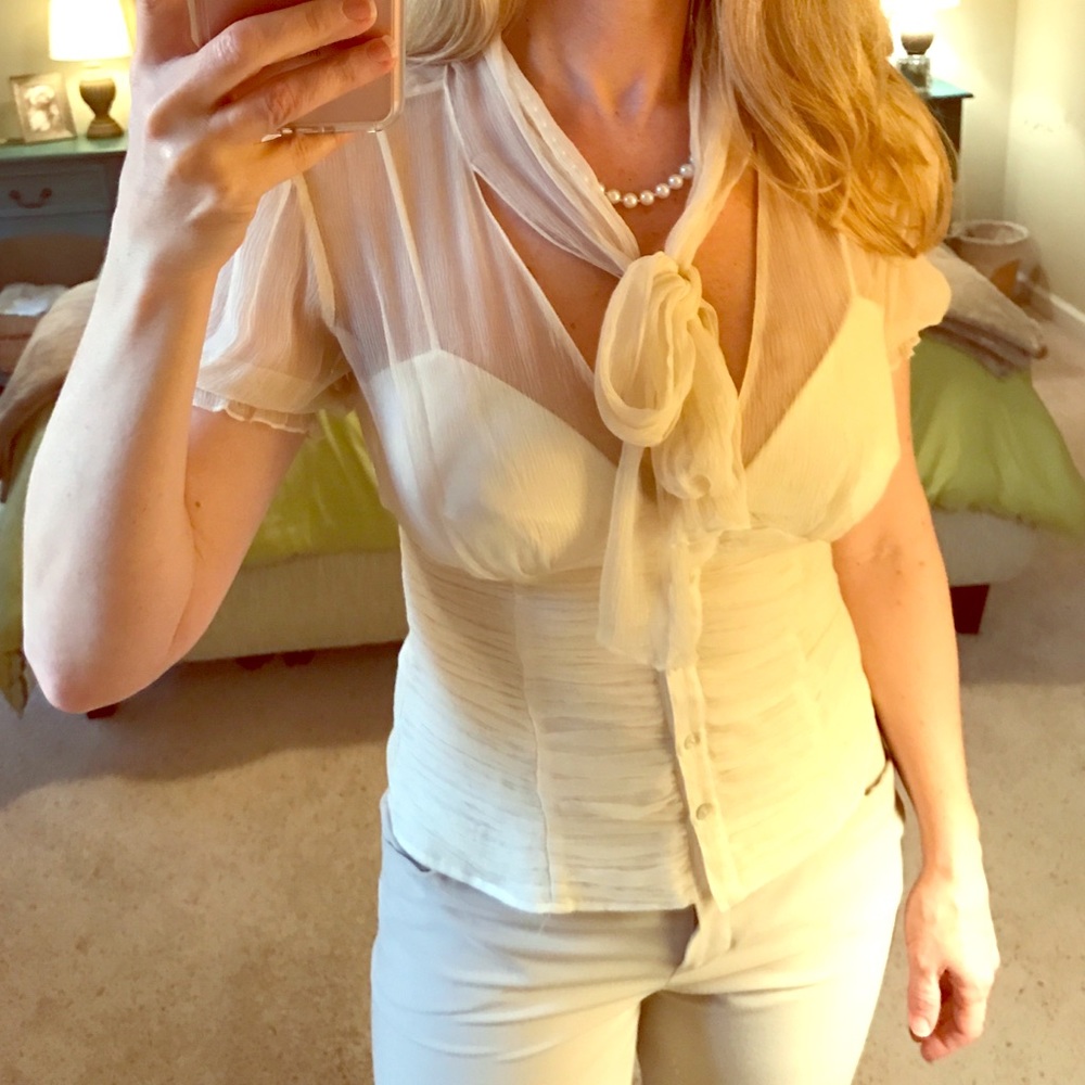Romantic silk top