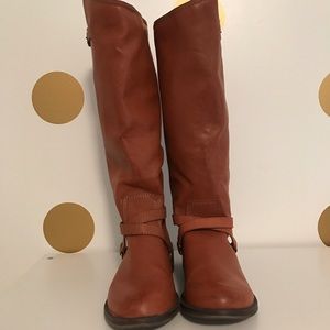 Brown riding boots
