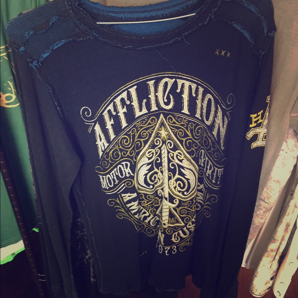 Affliction long sleeve reversible