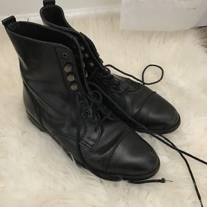Leather Lace-up Boots