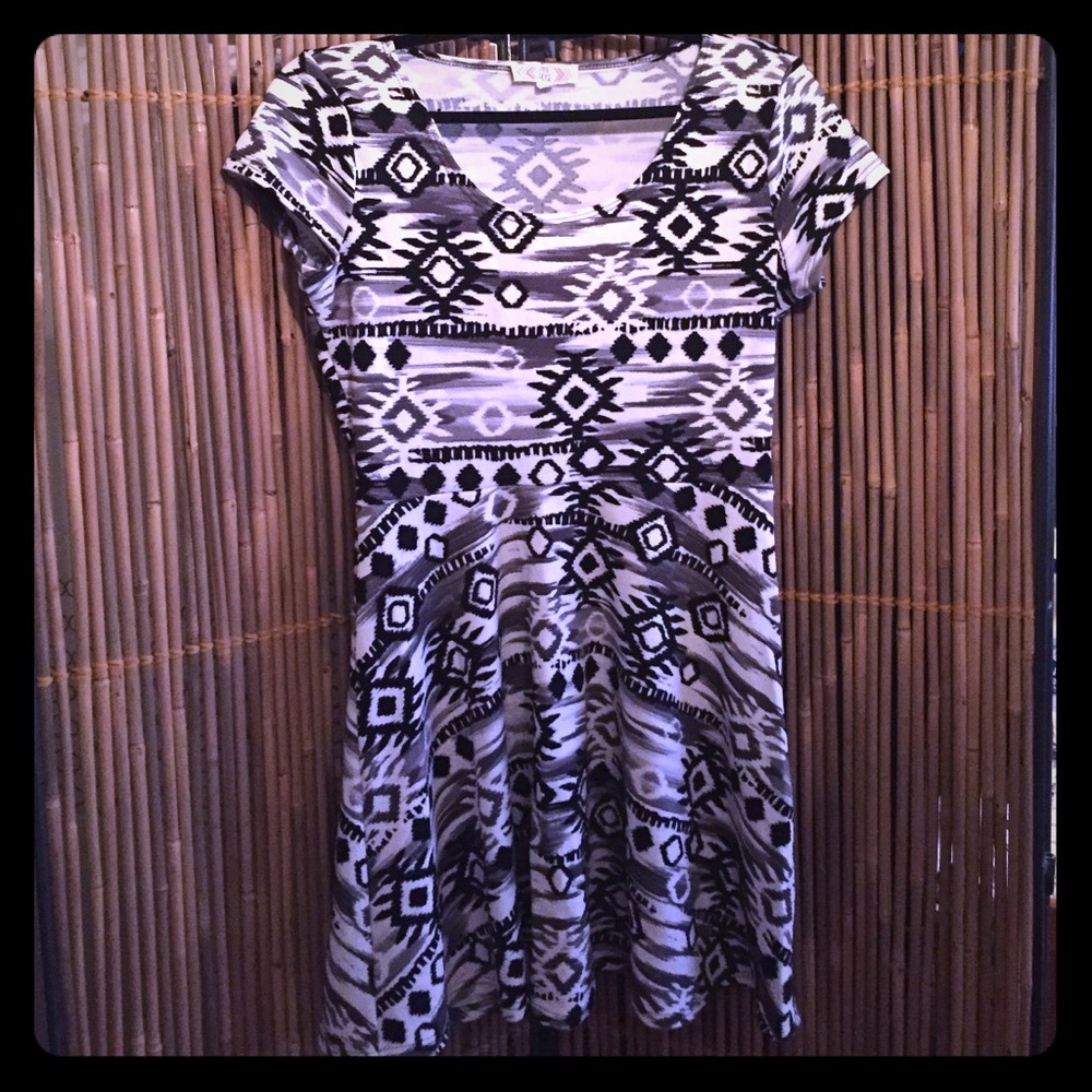 Black & White tribal print dress.