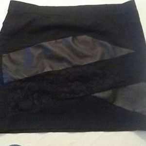 Black with lace mini skirt size extra large