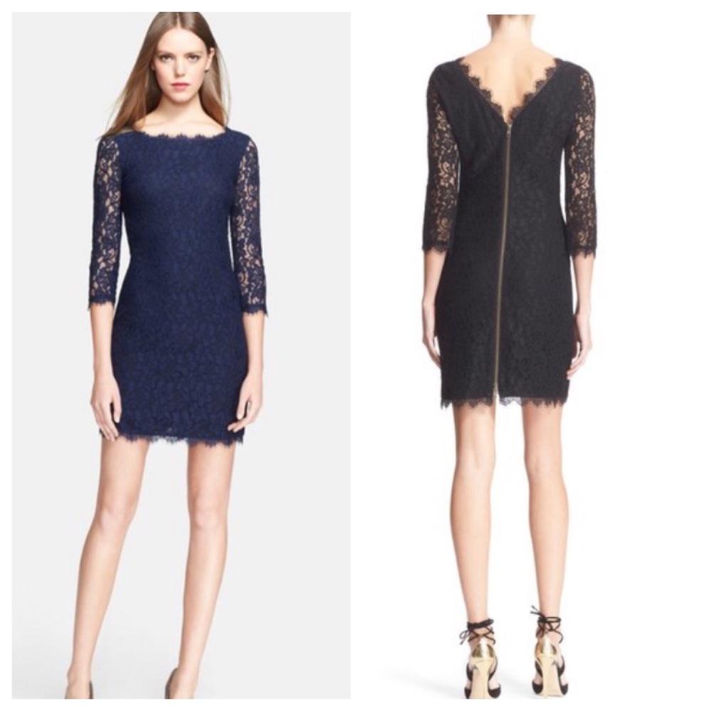 Diane Von Furstenburg | Zarita Lace Dress in Plum