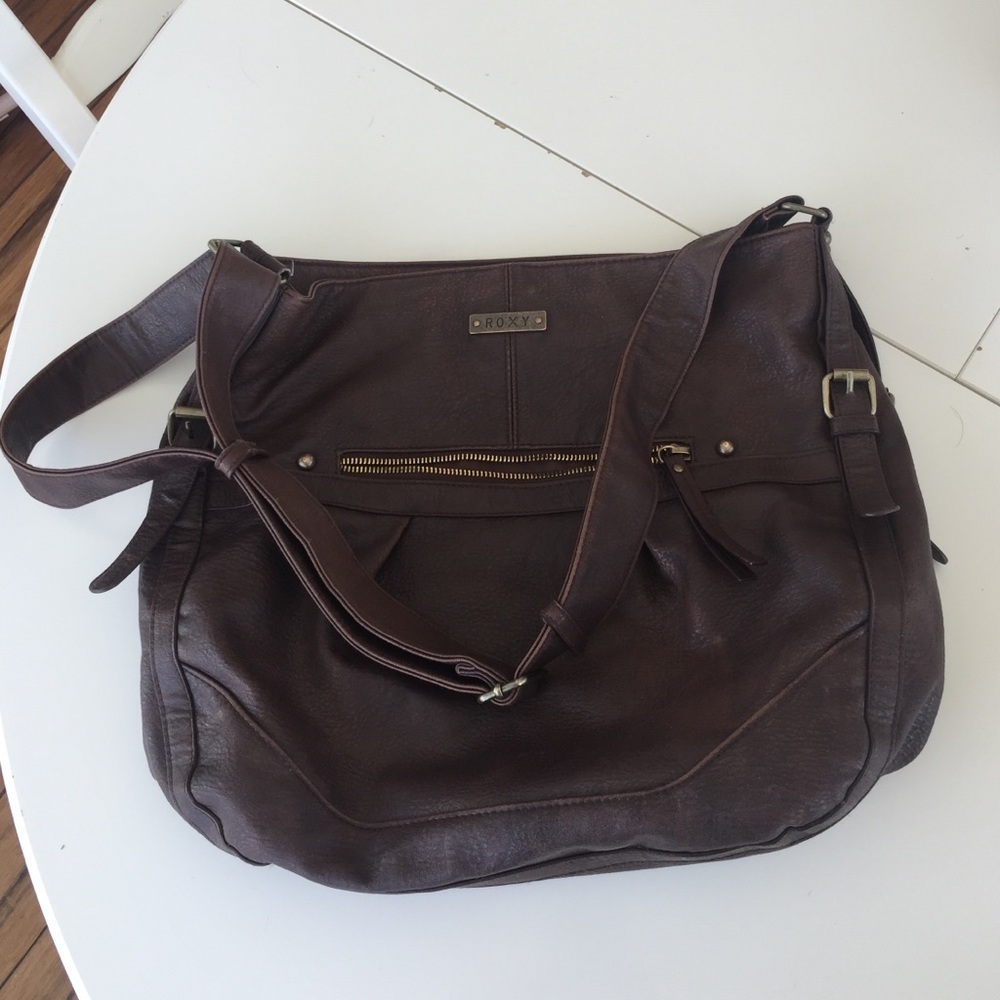 Roxy brown "leather" purse