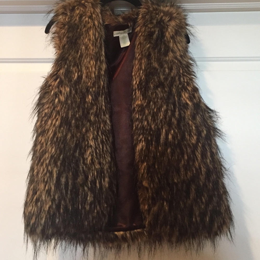 Brown Faux Fur Vest
