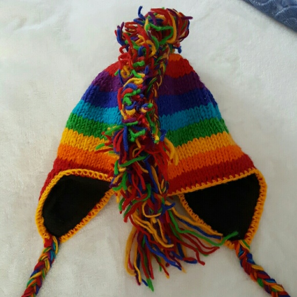 Rainbow Mohawk beanie - Picture 2 of 3