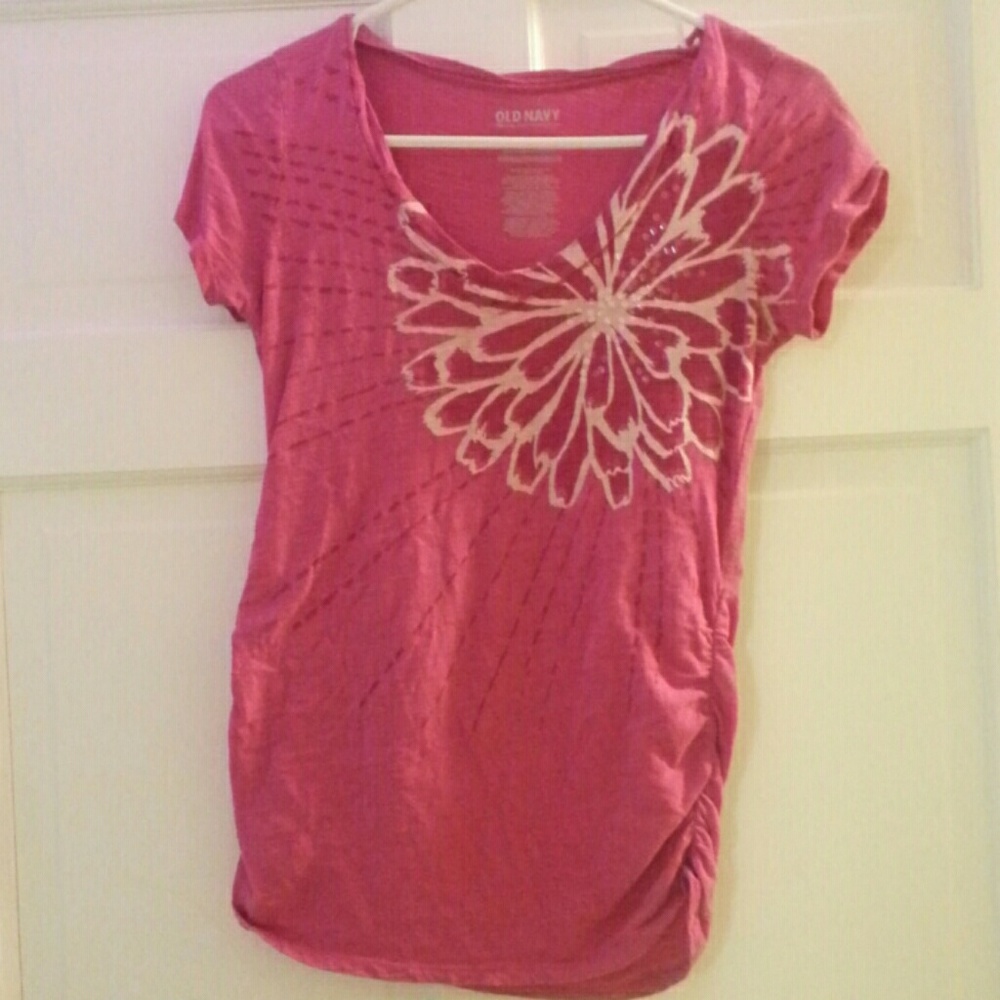 Fuschia old navy maternity shirt
