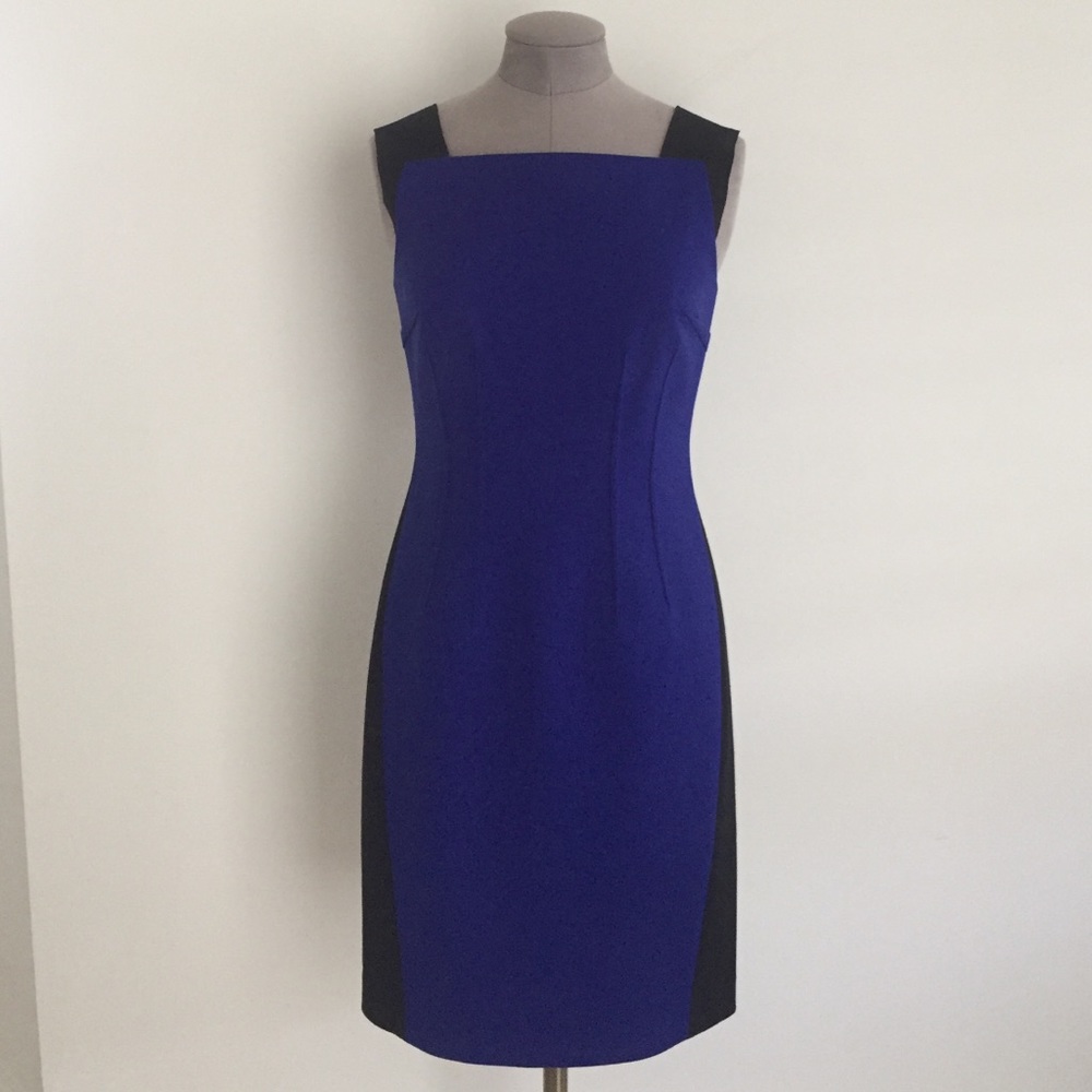 T Tahari Dress Blue/Black color block