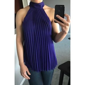 Purple halter top blouse