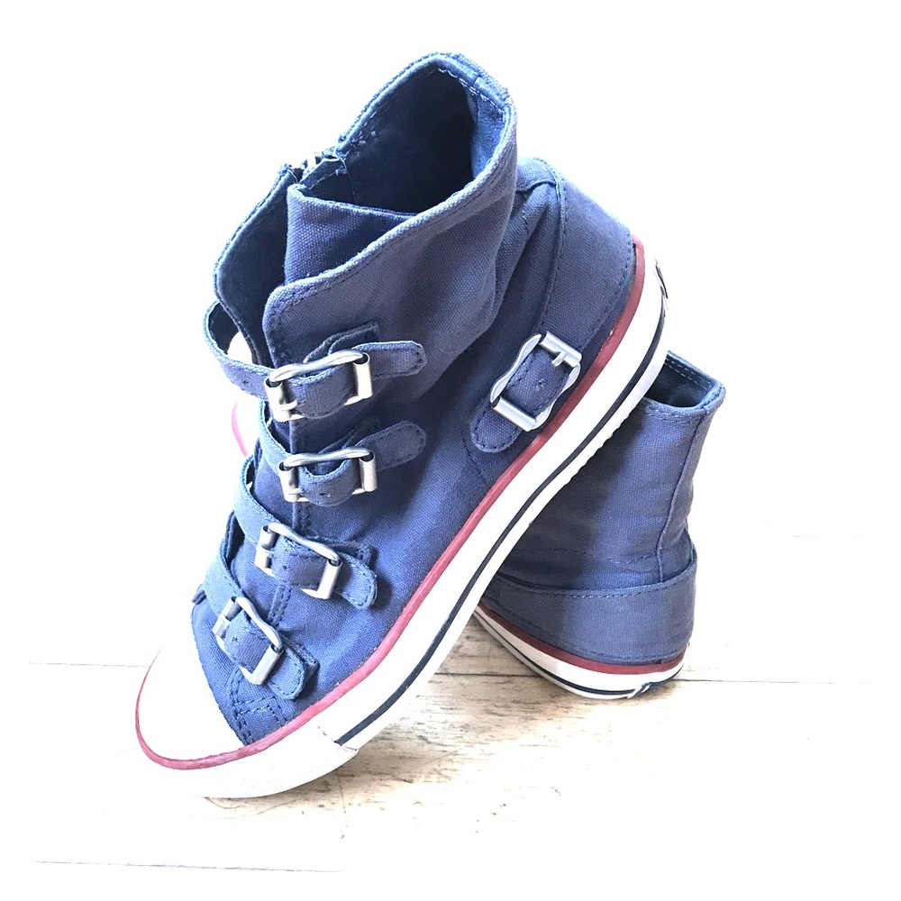 ASH Denim Blue Virgin high top sneakers