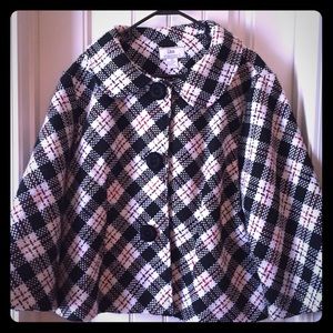 Plaid swing coat