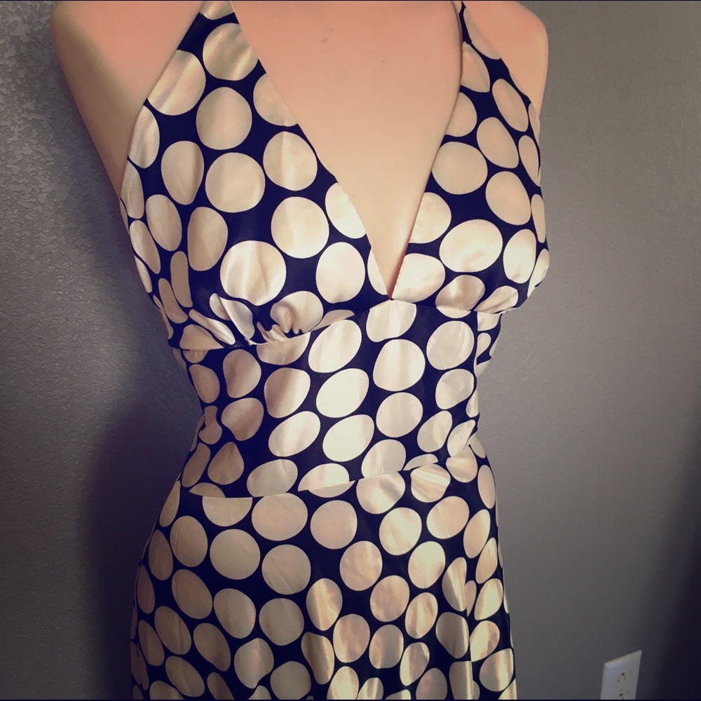 Polka Dot Halter Dress Pinup Retro Style