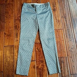 Banana Republic silver jacquard pants