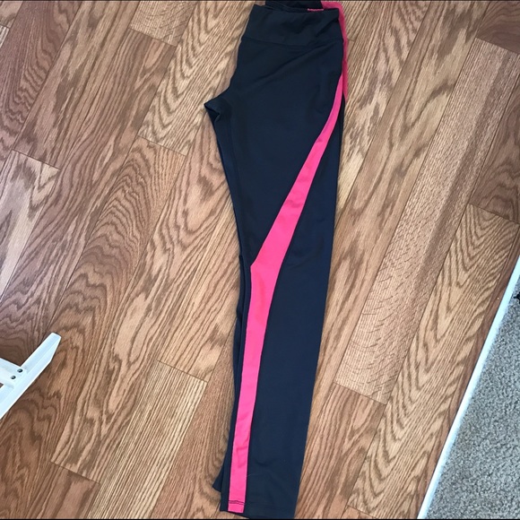 Gray and Pink Workout Leggings - Picture 2 of 4