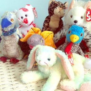 7 piece TY Beanie Babies set