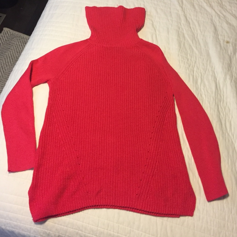 Lands'End NWT Fushia Cowl Neck Sweater