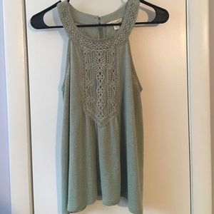 Light Green Tanktop high neck line- Medium