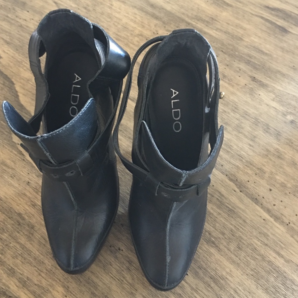 NWOT Black ALDO booties.