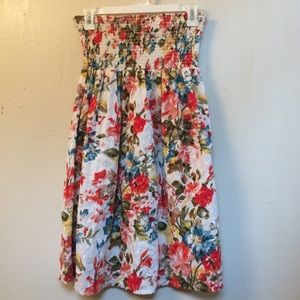 Forever 21 Floral Strapless Dress / Tunic