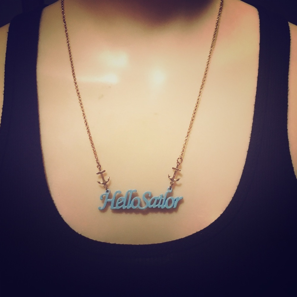 Hello Sailor nautical anchor necklace