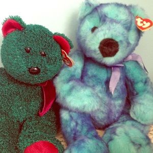 TY large plush bears. With ear tags.
