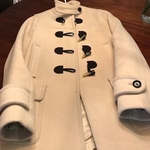 Banana republic white pea coat