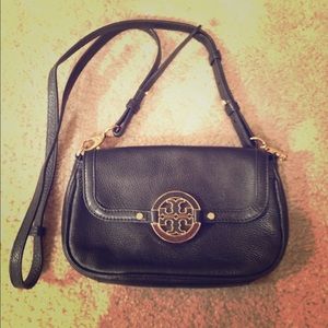 Tory Burch pebbled black mini crossbody