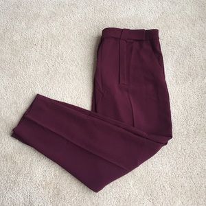 NEW - dark maroon, ankle dress slacks, size 8