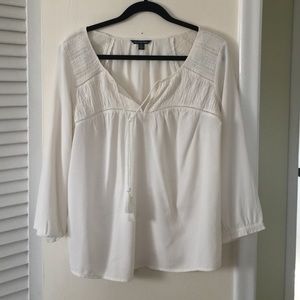 Cream boho blouse