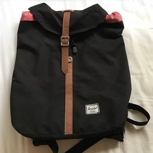 Herschel small backpack with laptop sleeve, black