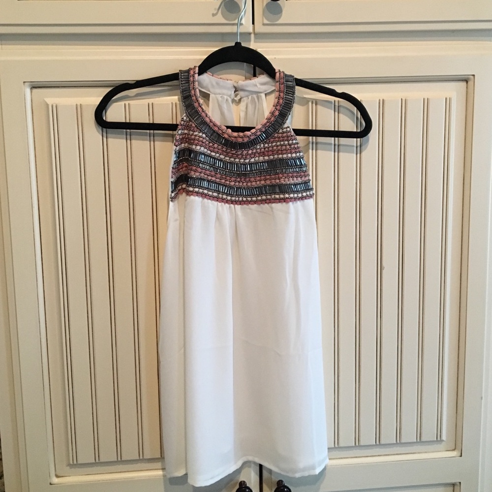 NWOT Beaded halter top