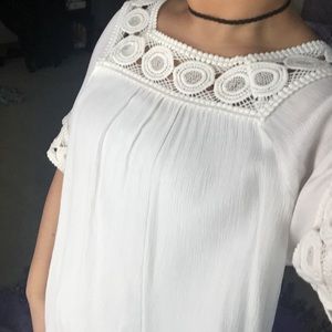 NEW WITH TAGS Francesca's Boutique White Blouse