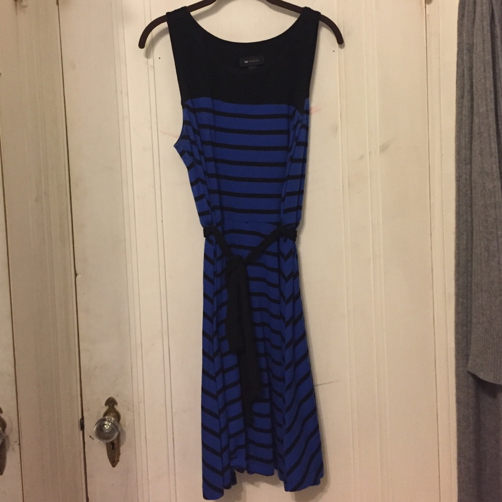 Black & Blue Striped Sundress
