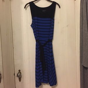 Black & Blue Striped Sundress